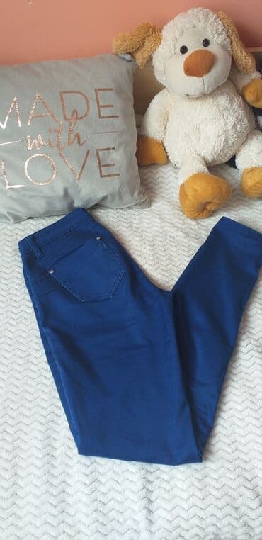 helanke sa mrezicom: Indigo plave farmerice vel.s sa elastinom — 3