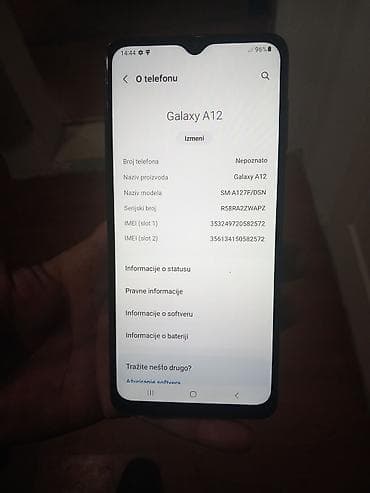 samsung galaxy ace cena: Samsung Galaxy A12 (model SM-A127F/DSN) - Ekran: 6.5" Infinity-V, HD+ — 4