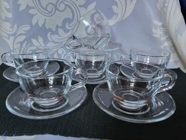 porcelanske solje za caj: Solje nove za kafu,caj pasabahce. Solje puno staklo,bezbojne,sve na — 6