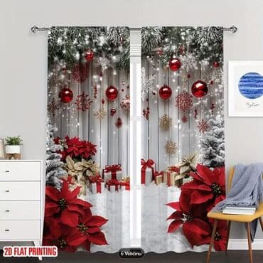 curren satovi original cena: Novogodišnje zavese Dimenzije 150x60cm Cena 1700din/2kom kao na slici — 4