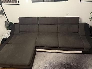 Dečiji nameštaj: Ugaona garnitura na razvlačenje sa ležajem i velikim sandukom za — 2