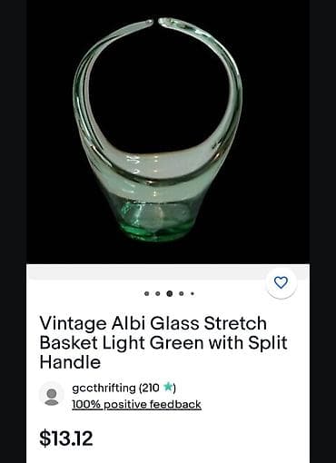 Lov i ribolov: Korpa nova duvano staklo Albi glass Spanija 70te. Korpa rucni rad,sve — 2