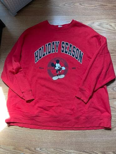 duks sa krznom: H&M, L (EU 40), Print, color - Red — 1