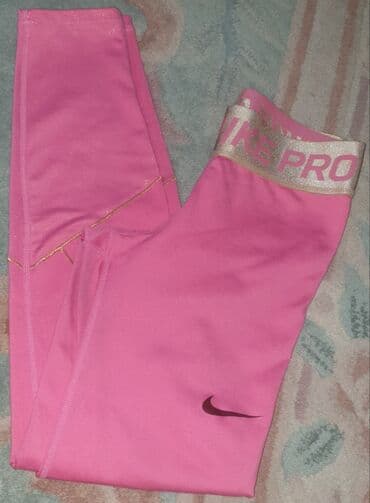 nike farmerke: NIKE pro dri fit original helanke roze boje sa zlatnom debelom gumom — 7