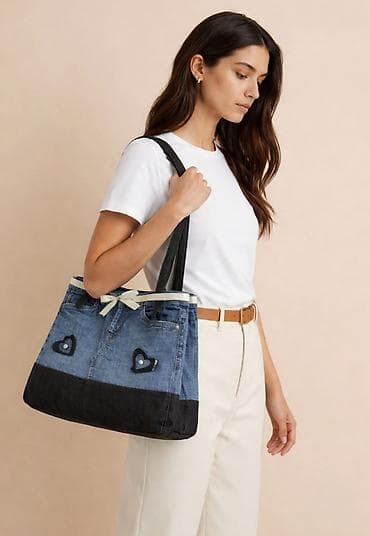 torba fashion bags: Džins torba – ručno pravljena tote/šolder torba od farmerki - — 5
