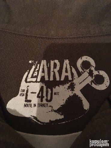 bele pantalone zara: Zara muška polo majca, L veličina, svetlije braon boje sa belim — 8