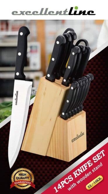 set noževa sa stalkom: Excellent Line Noževi u Setu sa Stalkom Cena 2300 dinara+Ptt 360 — 1