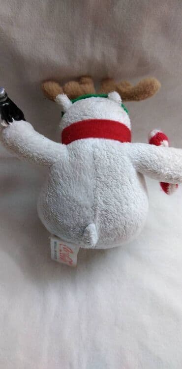 zirafa igracka: Igracka: Jelen Coca Cola plisani, 11, 5 cm. polovna — 2