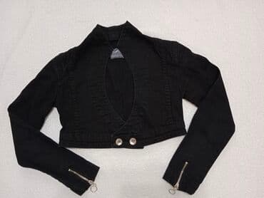 Women's Clothing: Jakna crop top naznačena vel l realno s/m pamuk sa elastinom kao — 1