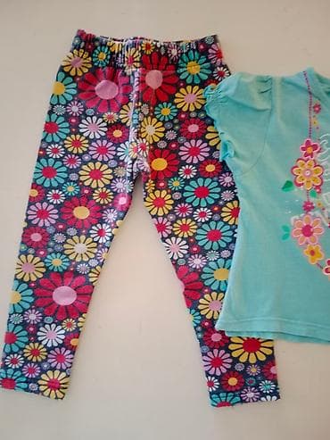 Komplet za devojčice majica Iana čist pamuk i helanke Veličina piše 2