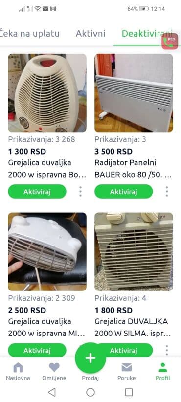 Kaloriferi: Električne grejalice i panelni radijatori – više modela i snaga -