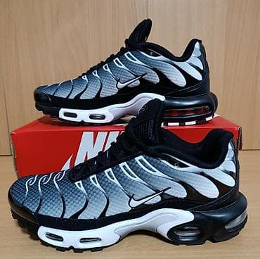 cipele svecane: Nike Air patike u atraktivnoj sivo-crno-beloj kombinaciji, sa — 4