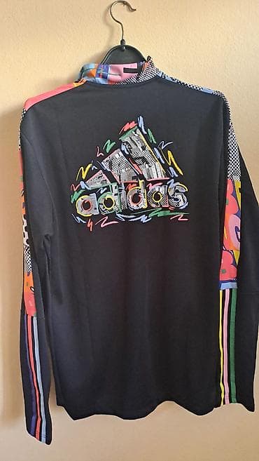 Čarape i donji veš: Adidas sportska jakna/duks sa rajsferšlusom do grudi (half-zip), crna — 5