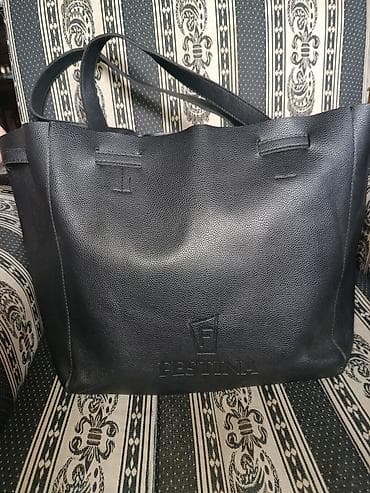 tesna koza: Torba Festina – crna shopper/tote torba - Materijal: koza - Boja — 3