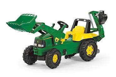 Toy Tractors: Traktor Rolly Junior John Deere sa prednjim i zadnjim utovarivačem — 1