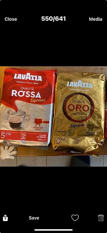 tkane krpare: Lavazza kafa u zrnu 1 kg – Qualità Rossa Espresso i Qualità Oro — 1