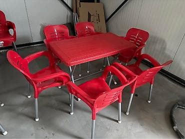 Baštenski set – sto + 6 stolica - Set se sastoji od pravougaonog