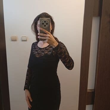 Bershka M, bоја - Crna, Koktel, klub, Dugih rukava — 2