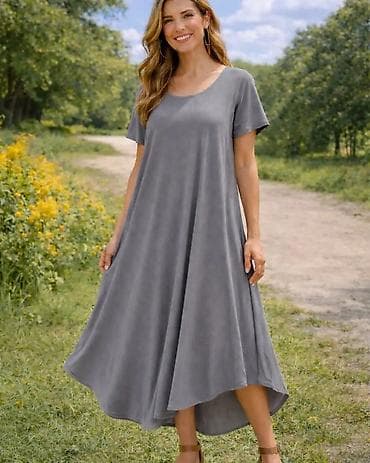 Ženska letnja maxi haljina – A‑kroja, asimetričnog poruba ili 2 po