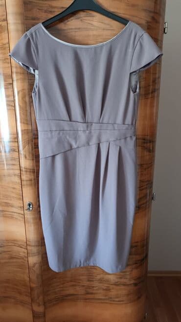 kaput sa dva lica: A-Dress M (EU 38), color - Grey, Cocktail, Short sleeves — 1