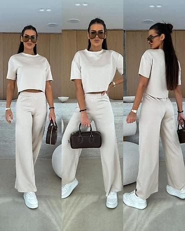 rock fan majice: Zenski komplet – široke pantalone + kratka majica
1800 din
S M L XL — 2