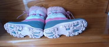 Čizme: Dečje zimske čizme – broj 30 - Boja: siva i roze sa belim delovima - — 2