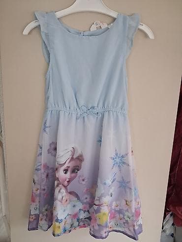 haljine polovne: Dečija haljina H&M – Frozen motiv - Svetloplava haljina bez — 1