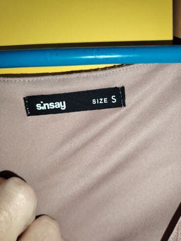 helanke sa slicem: Bershka S, color - Beige, Evening, Long sleeves — 3