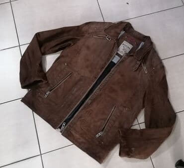 replay majice sa kragnom: Leather jacket Genuine leather, L (EU 52), color - Brown — 4
