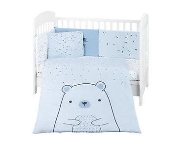 magneti za komarnike: KikkaBoo posteljina sa ogradicom Bear with Me blue – set od 6 delova — 2