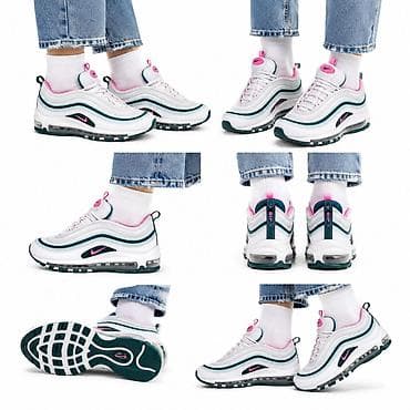 spicaste cizme na stiklu: Nike Air Max 97 patike – bela baza sa talasastim panelima u — 2