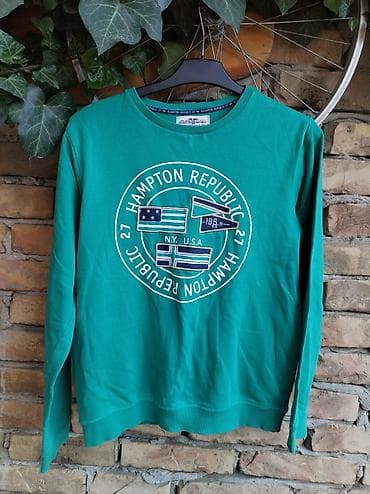 blondy bele haljine: Hampton Republic duks, vel. 170 - Model: pamučni duks sa okruglim — 1