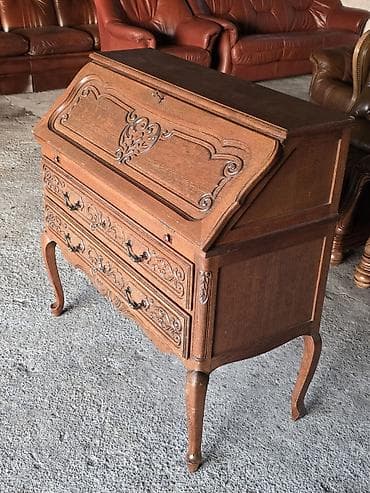 Drveni pisaći biro/sekreter u klasičnom stilu - Masivno drvo u toploj