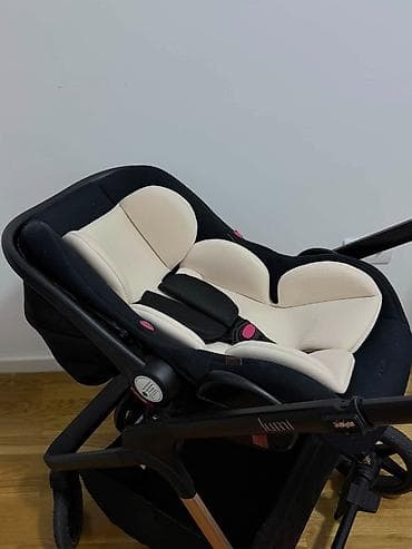 beba paun: Kolica za bebe – 2 u 1 (ram + korpa za novorođenče) - Elegantna crna — 10