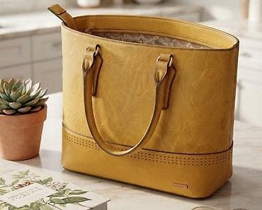 torba laura biagiotti: Ženska tote torba – žuta - Materijal: veštačka koža sa utisnutim — 1