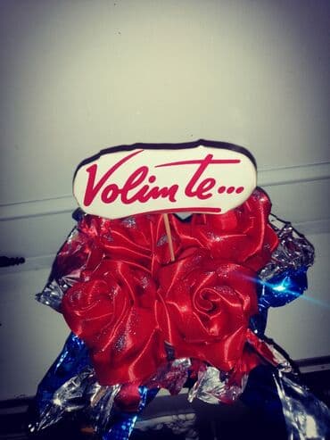 luminarc case za vino: Veštačko cveće, bоја - Crvena, Novo — 2