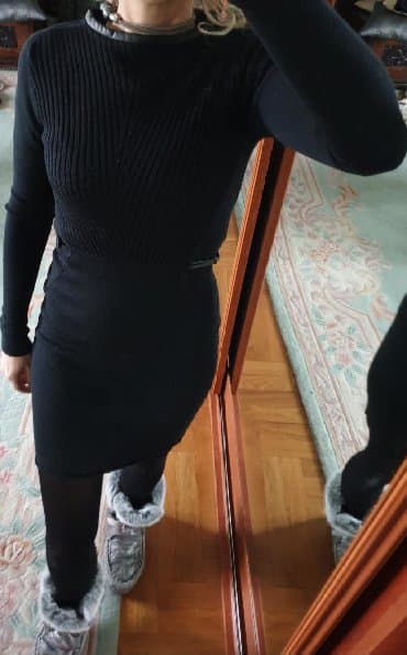 diana co tasne: Diane von Furstenberg - DVF original crna zimska haljina sa detaljima — 1