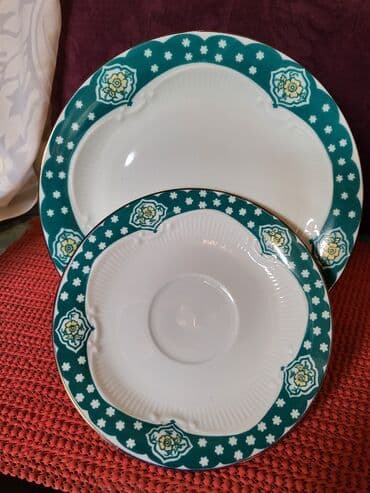 solje za caj: Set memacki porcelan Lettin 70te. Set perfektan. pozlata — 11