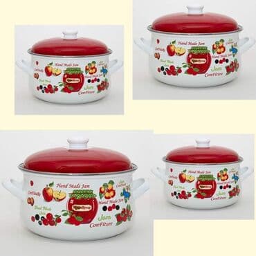 serpe od 30 litara: Set od 4 emajlirane šerpe BR-3210 Cena 5500 dinara+Ptt 350 dinara. Set — 1