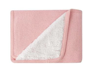 aku pistolj za pranje: KikkaBoo Pleteno dvostrano baby ćebence Sherpa – Dream Big Pink, 75 x — 2