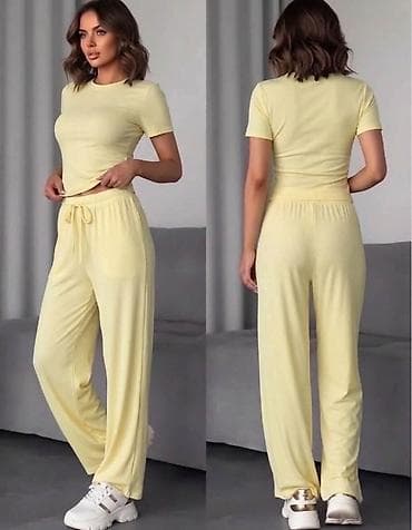 Ženski komplet za svaki dan – majica kratkih rukava + široke pantalone