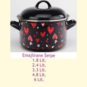 serpe od 30 litara: Emajlirana Šerpa sa Poklopcem u 5 dimenzija M Veoma kvalitetne šerpe — 5