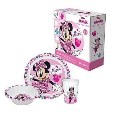 set posuđa za indukciju: Dečiji set za užinu Minnie Mouse, praktičan i zabavan set za — 1