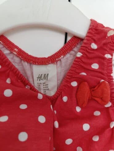 uske pantalone sa visokim strukom: H&M, Mini, Short sleeve, 62-68 — 2