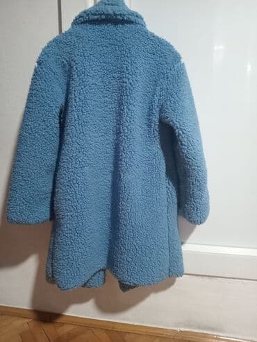 Women's Clothing: Ženski teddy kaput, svetloplave boje. - Materijal: mekani — 2