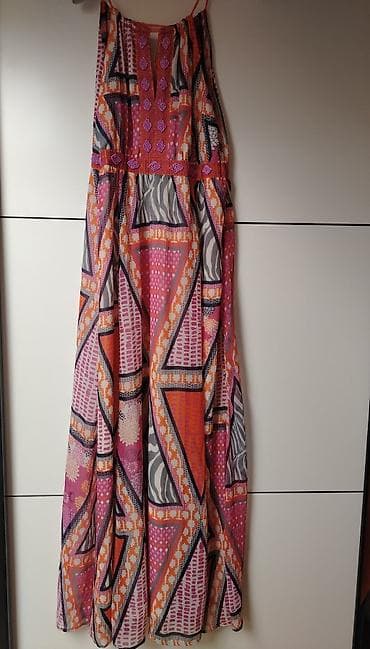 marella max mara: Duga letnja haljina na tanke bretele, živopisnog boho/etno printa — 2