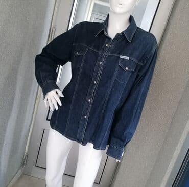 c a zimske jakne: Shirt Long sleeves, XL (EU 54), color - Blue, Jeans — 1
