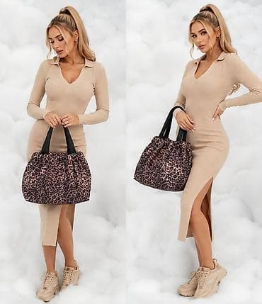 prodaja perlica: Ženska torba – leopard print - Model: mekana tote/šoper torba - — 2