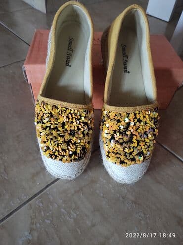 srebrne cipele: Espadrilles, 36 — 5