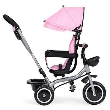 deciji tricikli guralice: ECOTOYS 2u1 tricikl sa rotirajućim sedištem i sklopivom tendom – Pink — 6